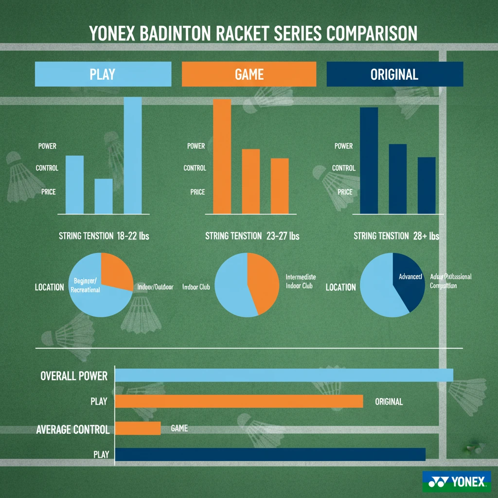 تفاوت راکت‌های YONEX نسخه PLAY / GAME / ORIGINAL (PRO)