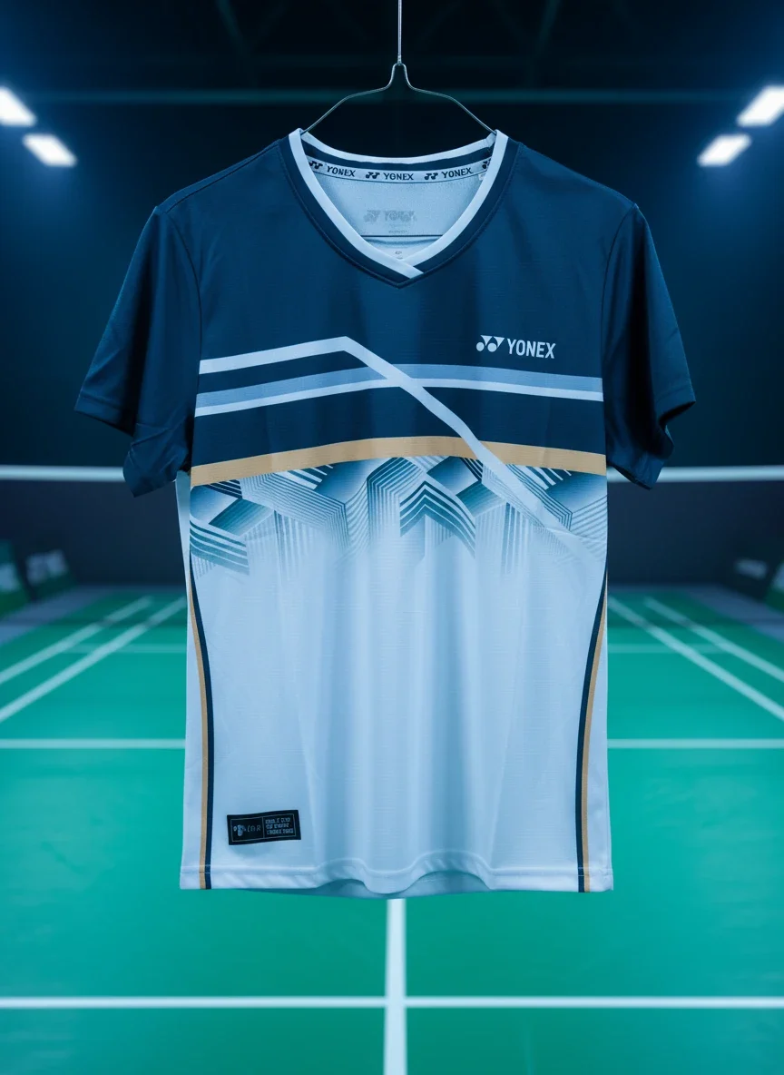 تیشرت بدمینتون YONEX اصل آبی-فیروزهای